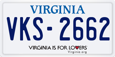 VA license plate VKS2662