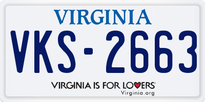 VA license plate VKS2663