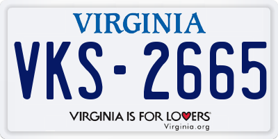 VA license plate VKS2665