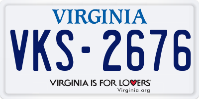 VA license plate VKS2676