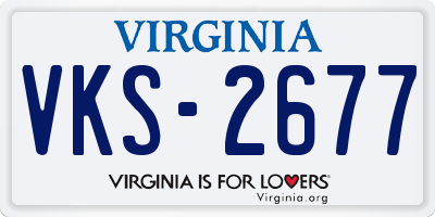 VA license plate VKS2677