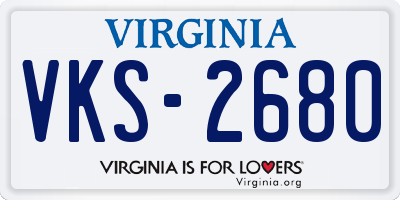 VA license plate VKS2680