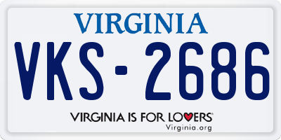 VA license plate VKS2686