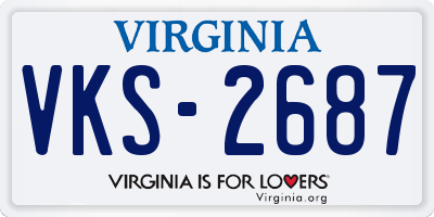 VA license plate VKS2687