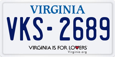 VA license plate VKS2689