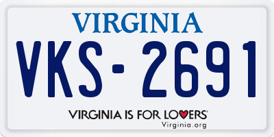 VA license plate VKS2691