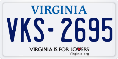 VA license plate VKS2695