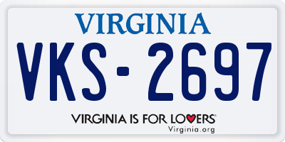 VA license plate VKS2697