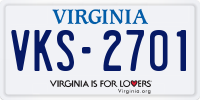 VA license plate VKS2701
