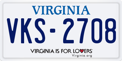VA license plate VKS2708