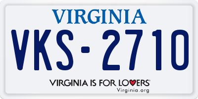 VA license plate VKS2710