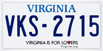 VA license plate VKS2715