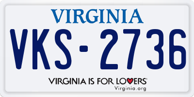 VA license plate VKS2736