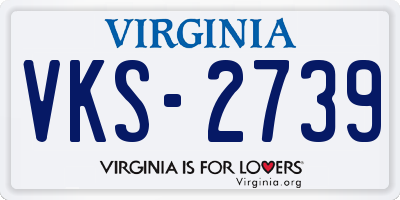 VA license plate VKS2739