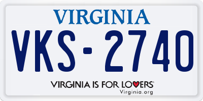 VA license plate VKS2740