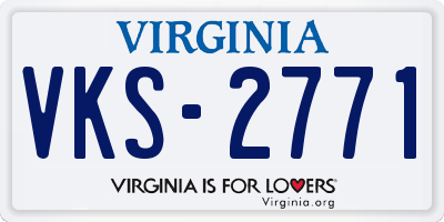 VA license plate VKS2771