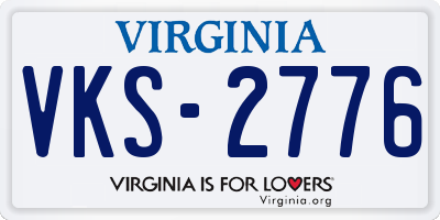 VA license plate VKS2776