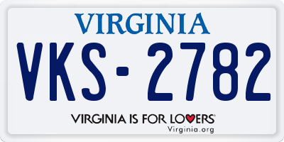 VA license plate VKS2782
