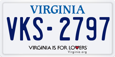 VA license plate VKS2797