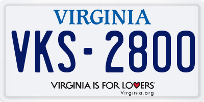 VA license plate VKS2800