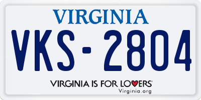 VA license plate VKS2804