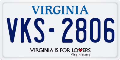 VA license plate VKS2806
