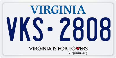 VA license plate VKS2808