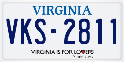 VA license plate VKS2811
