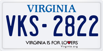 VA license plate VKS2822