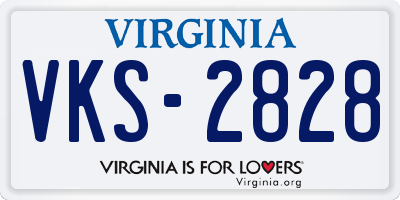 VA license plate VKS2828