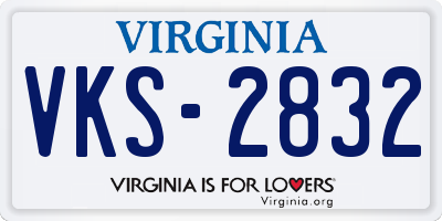 VA license plate VKS2832