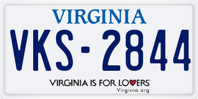 VA license plate VKS2844