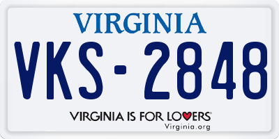 VA license plate VKS2848