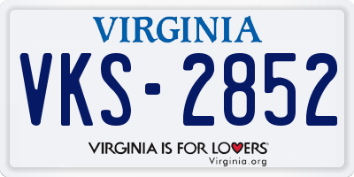 VA license plate VKS2852
