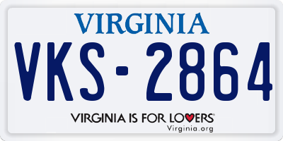 VA license plate VKS2864