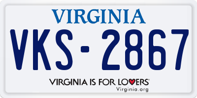 VA license plate VKS2867