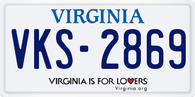 VA license plate VKS2869