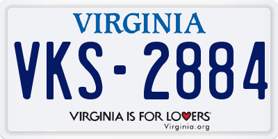 VA license plate VKS2884