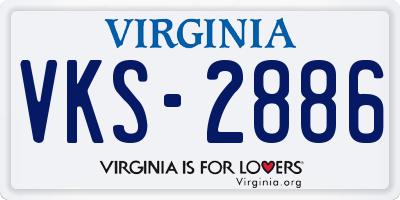 VA license plate VKS2886