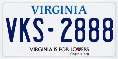 VA license plate VKS2888
