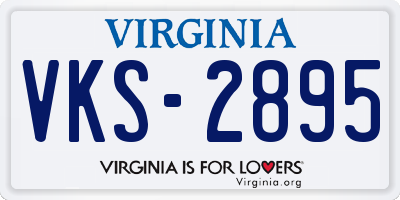 VA license plate VKS2895