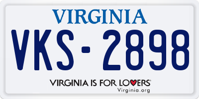 VA license plate VKS2898