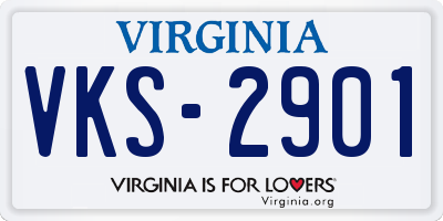 VA license plate VKS2901