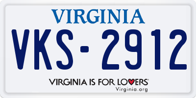 VA license plate VKS2912