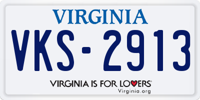 VA license plate VKS2913