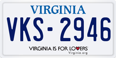VA license plate VKS2946