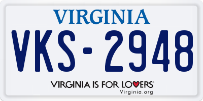 VA license plate VKS2948