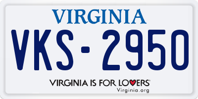 VA license plate VKS2950