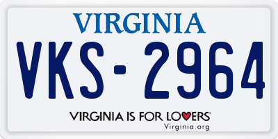 VA license plate VKS2964