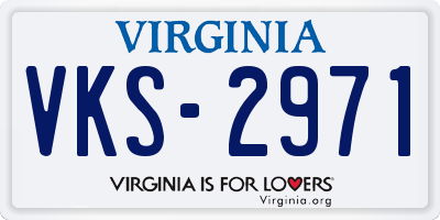 VA license plate VKS2971